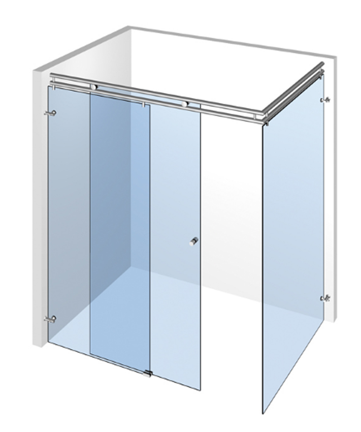 sklenený sprchovací kút posuvný typ a3